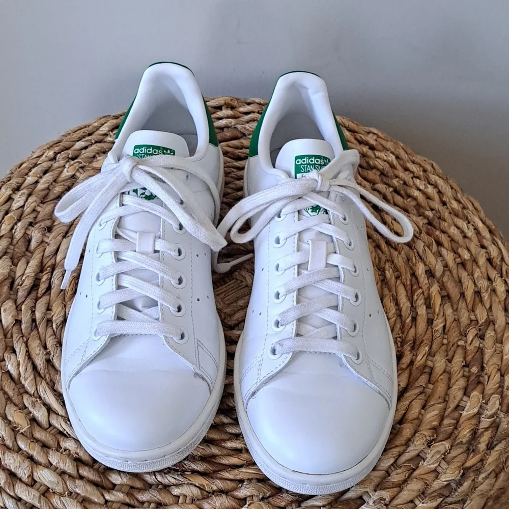 Adidas Womens‎ Stan Smith Classic White Leather Athleisure/Preppy Sneakers 7.5/8